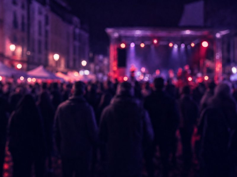 Public d'un événement local en plein air, à Limoges